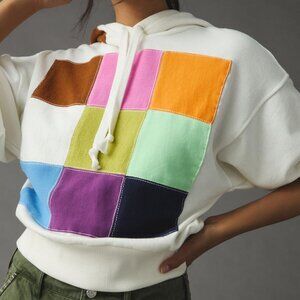 Anthropologie Daily Practice Colorblock Knit Hoodie L